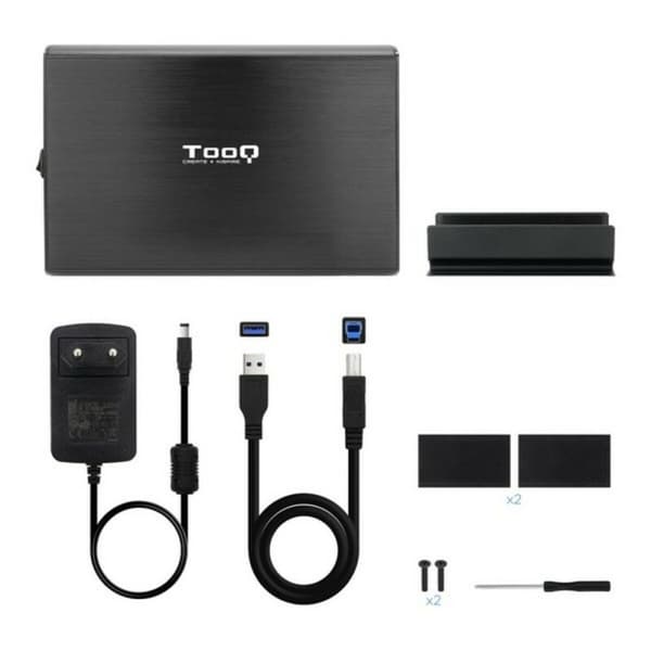 Hårddiskfodral TooQ TQE-3531B 3,5" USB 3.0 Svart 3,5"