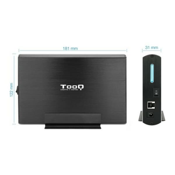 Hårddiskfodral TooQ TQE-3531B 3,5" USB 3.0 Svart 3,5"
