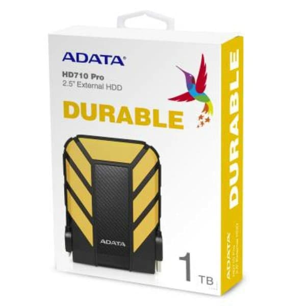 Ekstern harddisk Adata HD710 Pro Gul Sort 1 TB