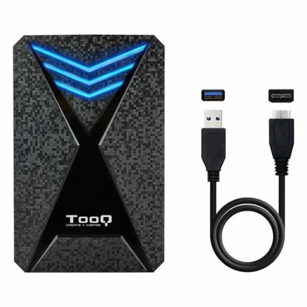 Lomme til harddisk TooQ TQE-2550BL 2,5" USB 3.0 Blå Sort 2,5"
