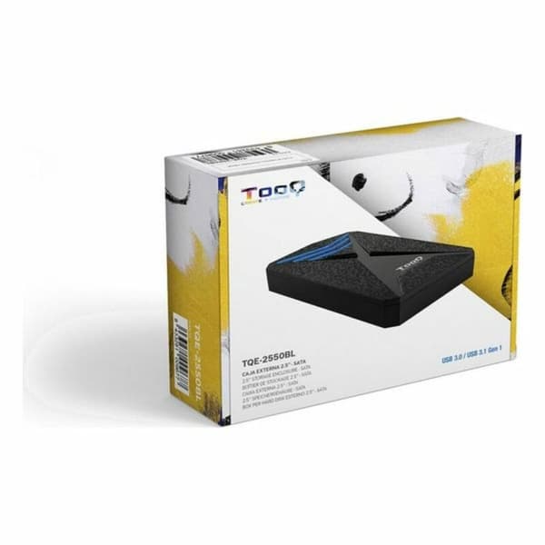 Lomme til harddisk TooQ TQE-2550BL 2,5" USB 3.0 Blå Sort 2,5"
