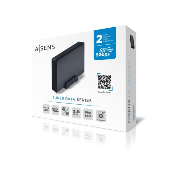Harddisk kasse Aisens ASE-3530B Svart 3,5"