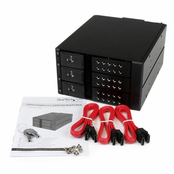 Kotelo Startech HSB3SATSASBA Musta 3,5" Kannettava