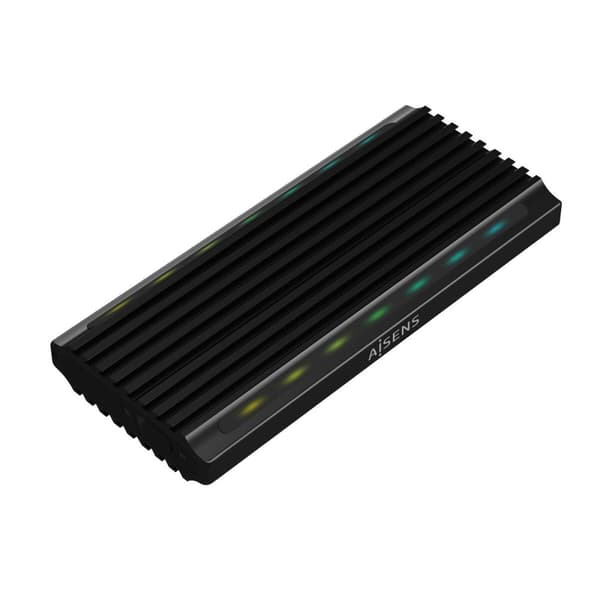 Kovalevysuoja Aisens ASM2-RGB012B Musta musta