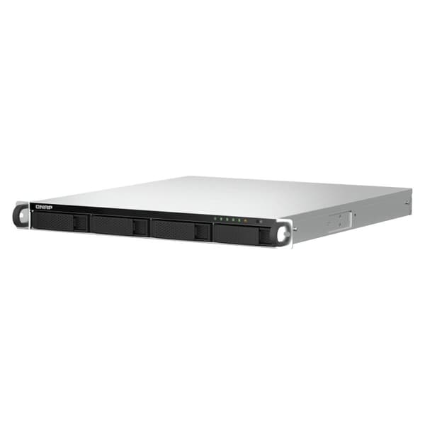 NAS Verkkotallennus Qnap TS-464U-RP-8G Musta Intel Celeron Intel Celeron N5095 Alumiini, musta