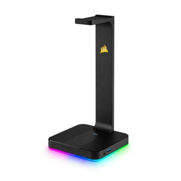 Hodetelefonstativ Corsair ST100 RGB Premium USBx2 Svart USB Jack 3.5 mm USB-A