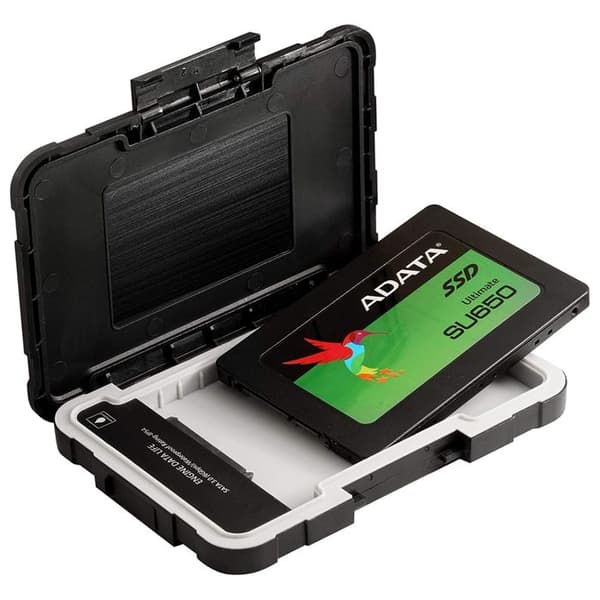 Externt hölje 2,5" SATA 6Gb-s 600 MB-s USB 3.0 svart - ADATA - ED600 - Stöt- och vattentålig