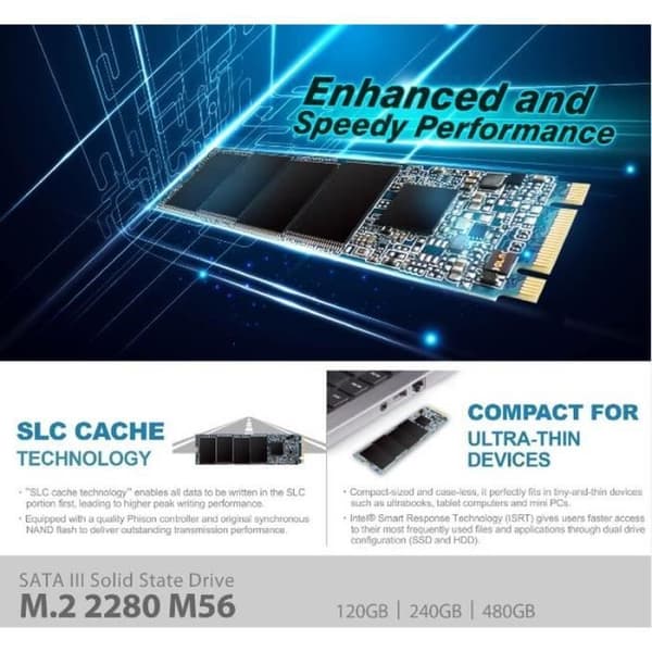 Intern SSD - 128 GB - M.2, Ace A55, 3D TLC NAND, SLC Cache - Max 560/530 Mb/s