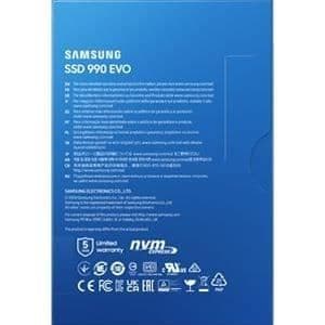 SAMSUNG SSD Intern 990 EVO 1 To NVMe M.2 PCIe 4.0 x 4 - 5000 Mo/s - MZ-V9E1T0BW