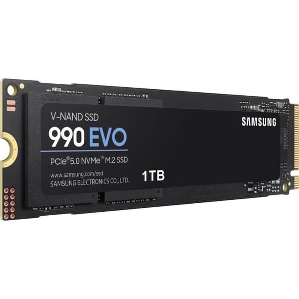 SAMSUNG SSD Intern 990 EVO 1 To NVMe M.2 PCIe 4.0 x 4 - 5000 Mo/s - MZ-V9E1T0BW