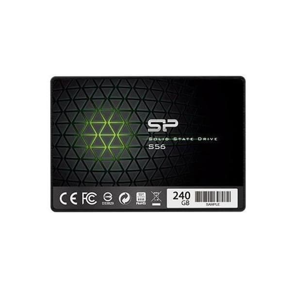 SILICON POWER SSD - SATAIII (TLC) - S56 - 240 GB - 7 mm 2,5" svart, Phison-kontroller + 3D TLC NAND