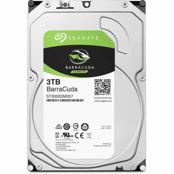 Hårddisk Seagate ST3000DM007 3 TB 5400 rpm 3,5" 3 TB 3,5"