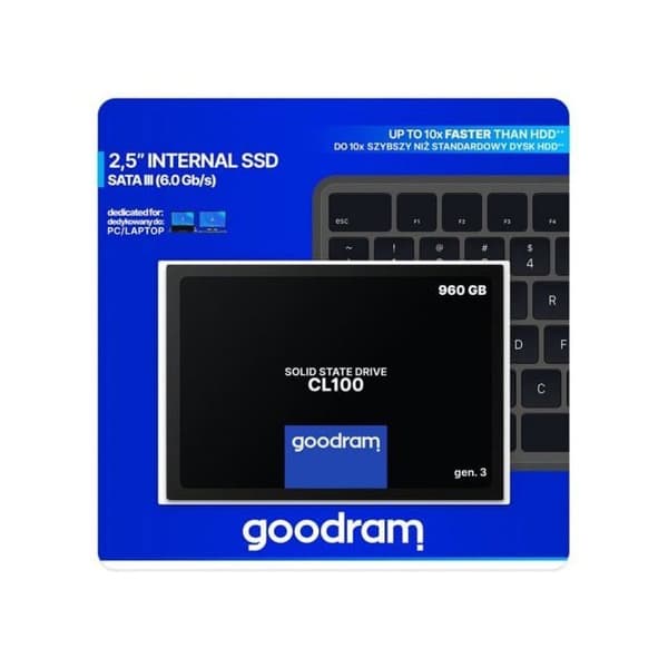 Hårddisk GoodRam SSDPR-CL100-960-G3 960 GB SSD