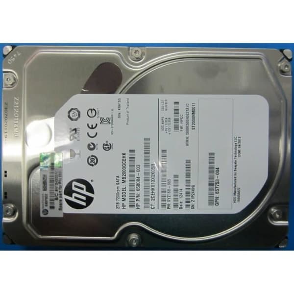 2 TB 3,5" icke-hot-pluggad SATA-hårddisk - Hewlett Packard Enterprise- REFURBISHED