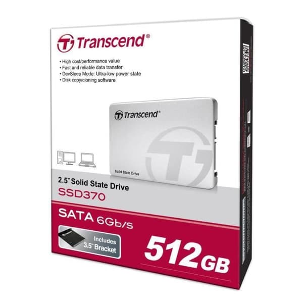 SSD TRANSCEND SSD370 - 512GB - 2,5" SATA3 MLC
