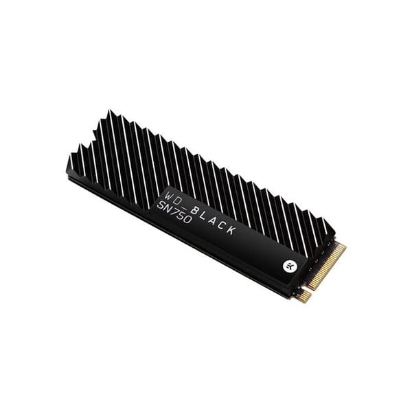Svart intern SSD 1TB SN750 + kylfläns - Western Digital