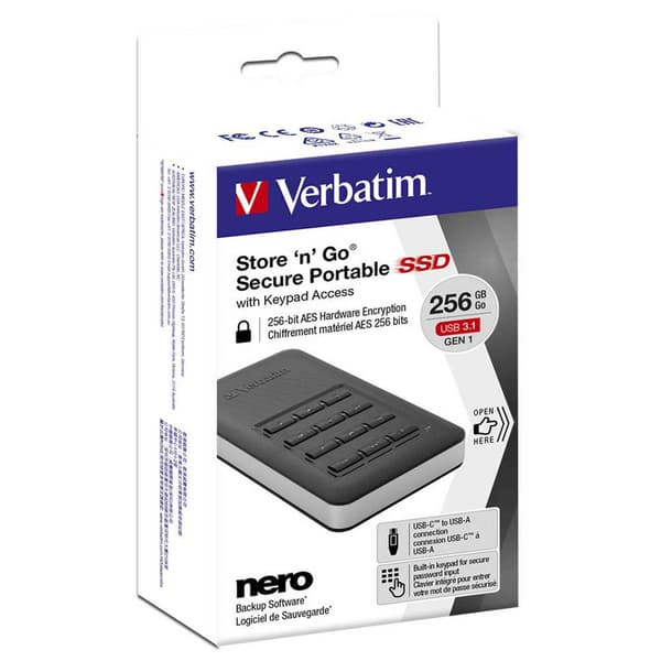 Verbatim Store And Go Usb 3.1 256gb Extern Ssd Svart