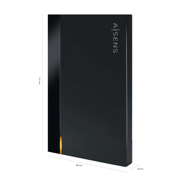 Deksel for harddisk Aisens ASE-2524B Svart 2,5"