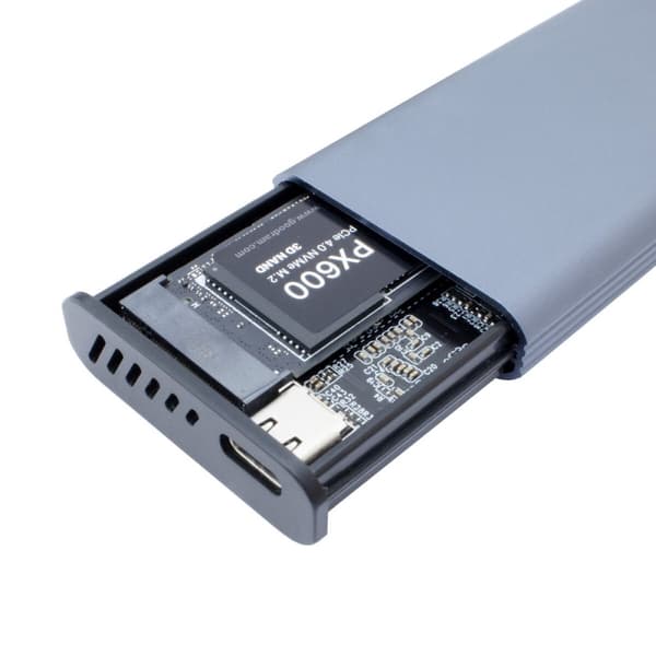 Deksel for harddisk CoolBox COO-MCM-M2F Grå Sølv 2,5"