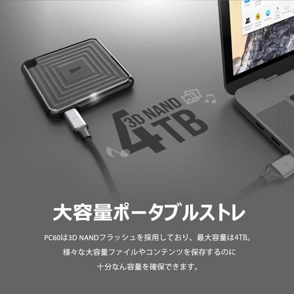 Silicon Power Portable SSD-hårddisk - 1TB - USB-C - Svart
