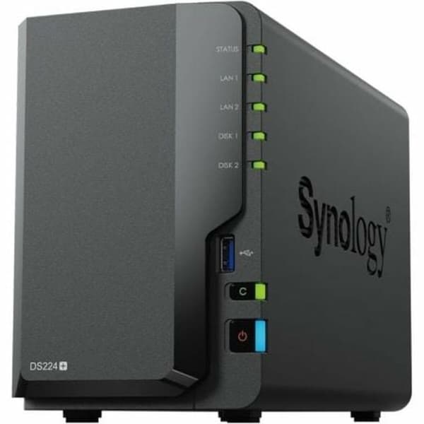 NAS-netværkslagring Synology DS224+ Sort Intel Celeron J4125 Sort