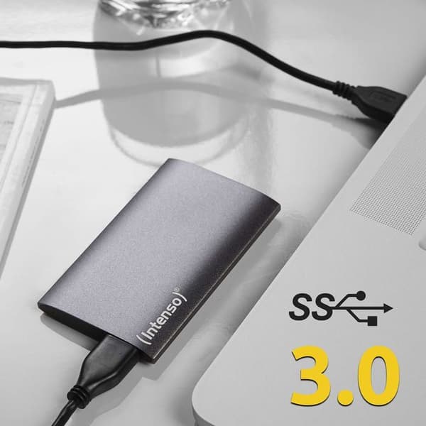 Extern SSD-hårddisk - INTENSO - PREMIMUM - 512GB - Grå