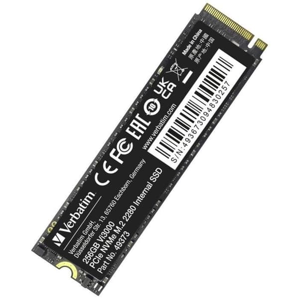 Verbatim Vi3000 256GB intern SSD NVMe/PCIe M.2 PCIe NVMe 3.0 x4 Retail 49373