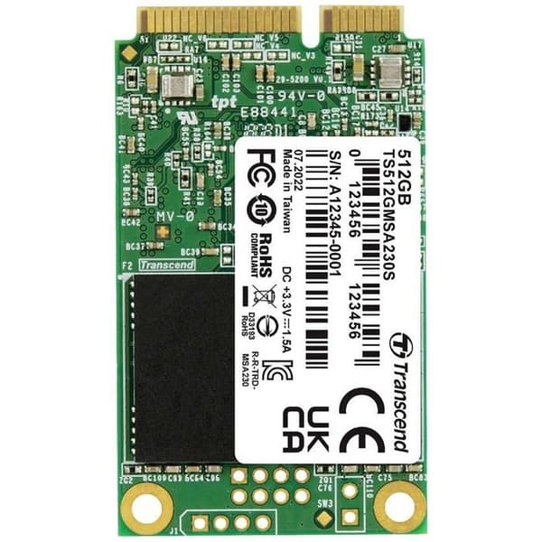 Intern hårddisk - TRANSCEND - MSA230S - Hög prestanda - Långsiktig tillförlitlighet - Hög lönsamhet