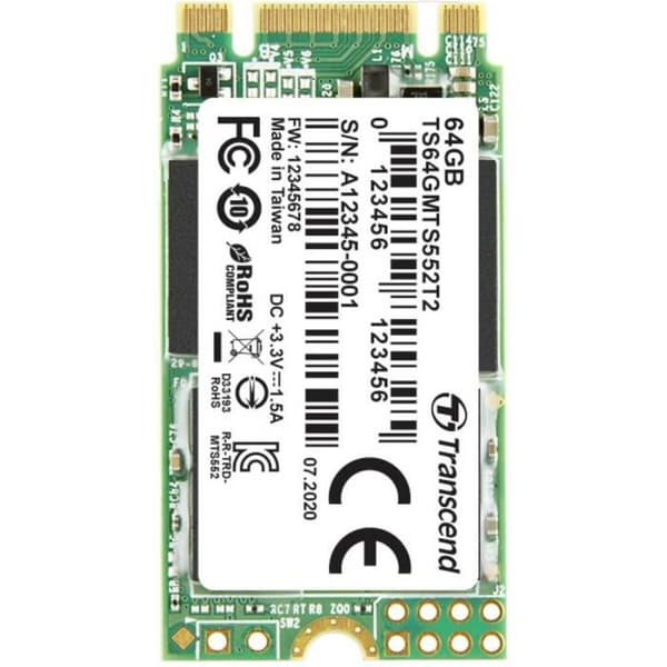 Intern SSD - TRANSCEND - MTS552T2 - 64 GB - M.2 2242 - SATA III 6 Gb/s