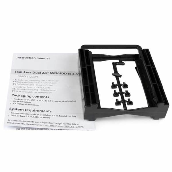 Tarvikkeet Startech BRACKET225PT Musta 2,5" Asennettu tuki