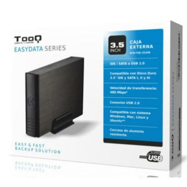 Ulkoinen laatikko TooQ TQE-3520B HD 3.5" IDE / SATA III USB 2.0 Musta 3,5"