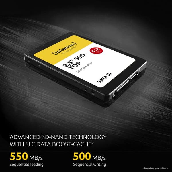 Intern hårddisk - INTENSO - 3812430 - 128GB - 2,5" - SATA-III