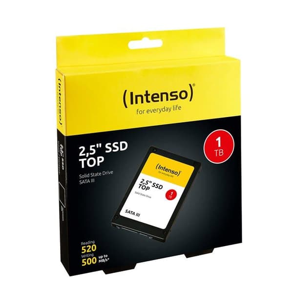Intern SSD 1 To - INTENSO - 2,5 tum - SATA III - 38000 IOPS - Kompatibel med NAS