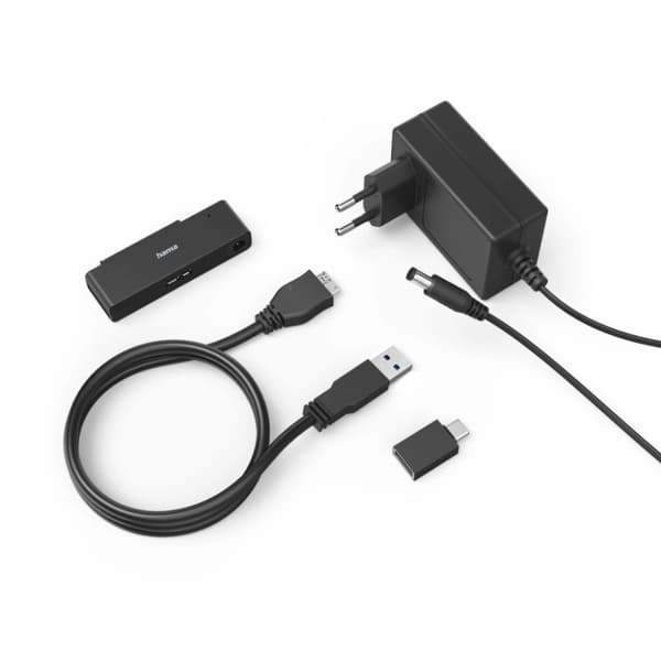Hama USB-harddiskadapter til 2,5 og 3,5 SSD og HDD-harddiske