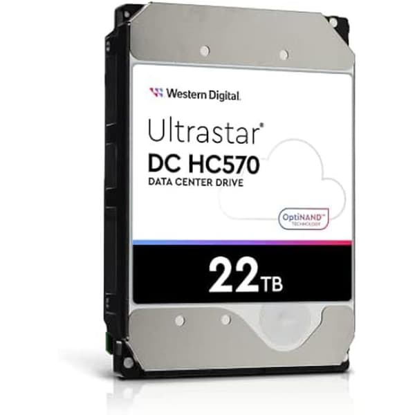 Hårddisk - WESTERN DIGITAL - Ultrastar HC570 - 22 TB - 7200 RPM - 3,5 tum
