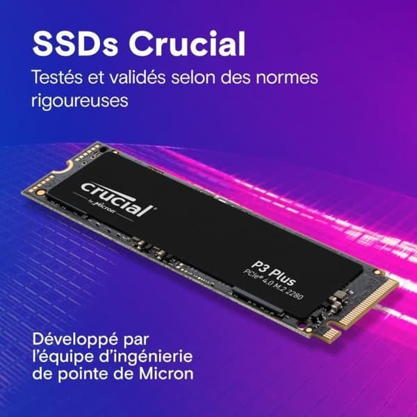 CRUCIAL P3 Plus 4TB PCIe 4.0 NVMe M.2 2280 SSD-hårddisk