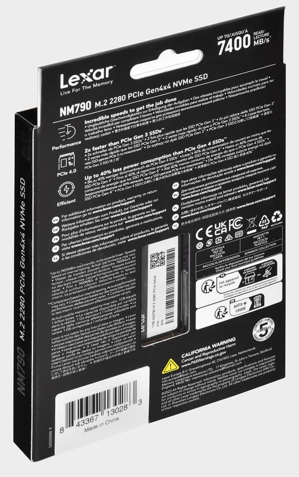 Lexar NM790 M.2 1TB PCI Express 4.0 SLC NVMe