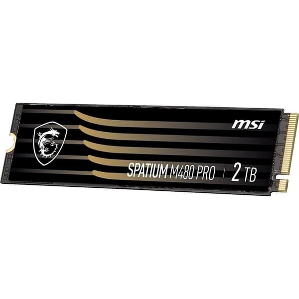MSI Spatium M480 PRO PCIE 4.0 NVME M.2 2TB intern SSD-disk PCI Express 4.0 3D NAND