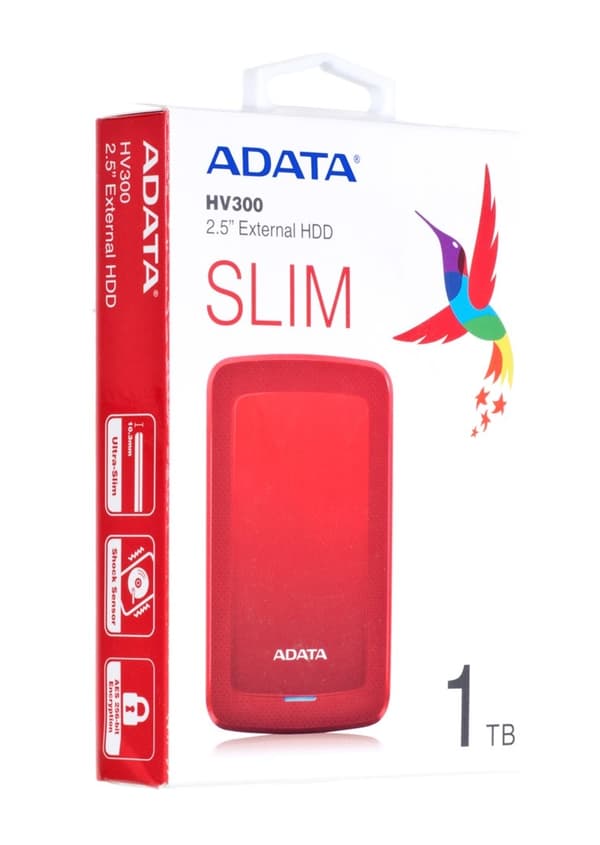 ADATA HV300 extern hårddisk 1000 GB Röd