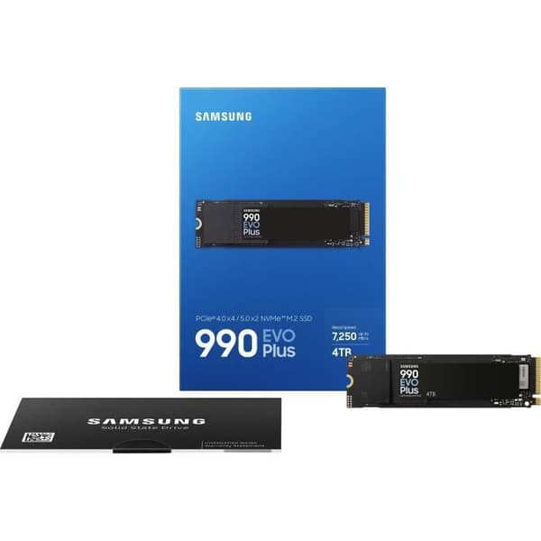 Intern SSD - SAMSUNG - 990 EVO Plus 4 TB - NVMe M.2 PCIe 4.0x4 - Läshastighet upp till 7 250 MB/s