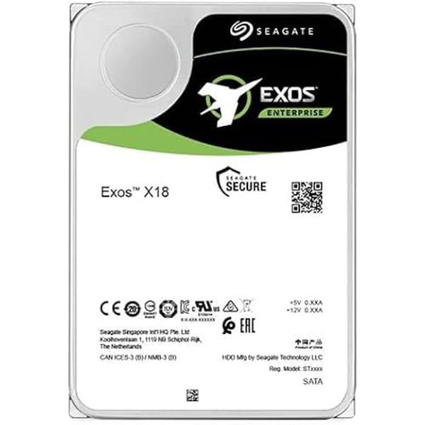Hårddisk - SEAGATE - Exos X18 - 12 TB - 3,5" - SAS SED