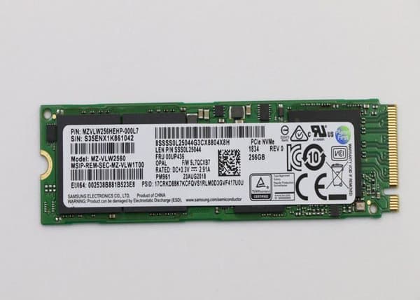 Lenovo ssd hårddisk - 00UP436 - SSD ASM 256G M.2 2280 PCIe3x4 ()