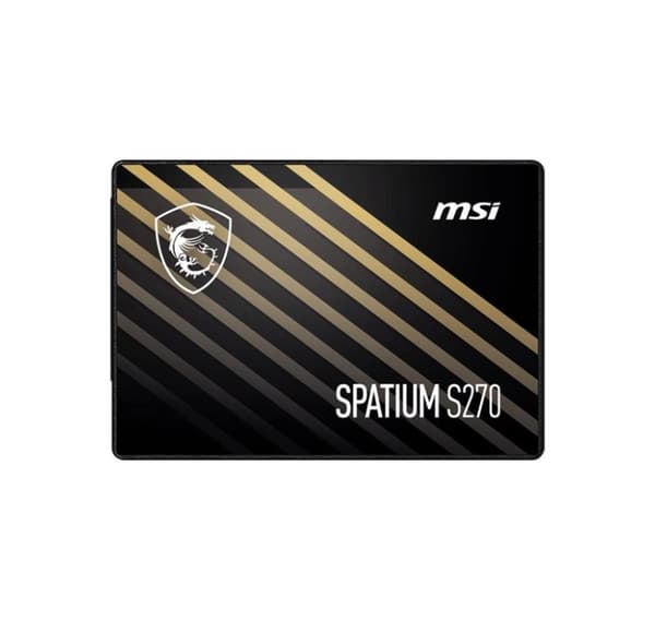 Ssd, Msi, spatium s270 (240gb, sata, 3d nand, skrivhastighet 400 mbyte/sek, läshastighet 500 mbyte/sek, 2,5", tbw 250 tb)