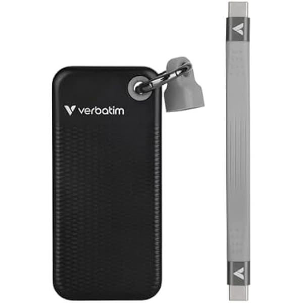 Bärbar SSD - VERBATIM - 2TB - USB 3.2 Gen 2 - Färg Svart Grå - 3 års garanti