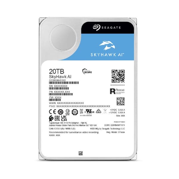 Disk hårdvaru - SEAGATE - Skyhawk 24To - SATA 6Gb/s - 512Mo cache - 3.5p CMR Helium