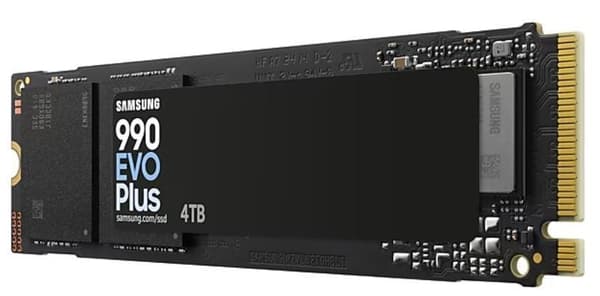 Ssd 990 evo plus (4tb, m.2, pcie gen5, nvme, tlc, skrivhastighet 6300 mbyte/sek, läshastighet 7250 mbyte/sek, 2,38 mm), Samsung