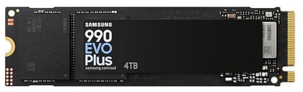 Ssd 990 evo plus (4tb, m.2, pcie gen5, nvme, tlc, skrivhastighet 6300 mbyte/sek, läshastighet 7250 mbyte/sek, 2,38 mm), Samsung