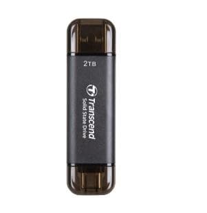 External SSD TRANSCEND ESD310C (2TB, USB-C, USB, 3D NAND, Write speed 950 MBytes/sec, Read speed 1050 MBytes/sec, TS2TESD310C)