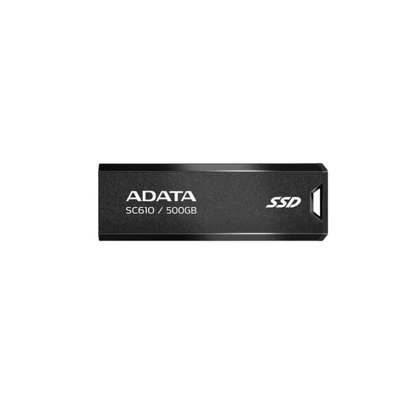 External SSD ADATA SC610 (500GB, USB 3.2, Write speed 500 MBytes/sec, Read speed 550 MBytes/sec, SC610-500G-CBK/RD)