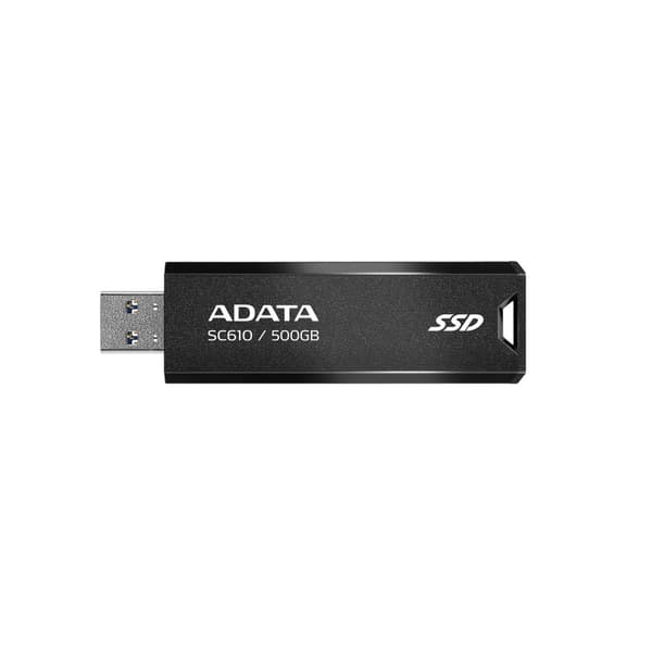 External SSD ADATA SC610 (500GB, USB 3.2, Write speed 500 MBytes/sec, Read speed 550 MBytes/sec, SC610-500G-CBK/RD)